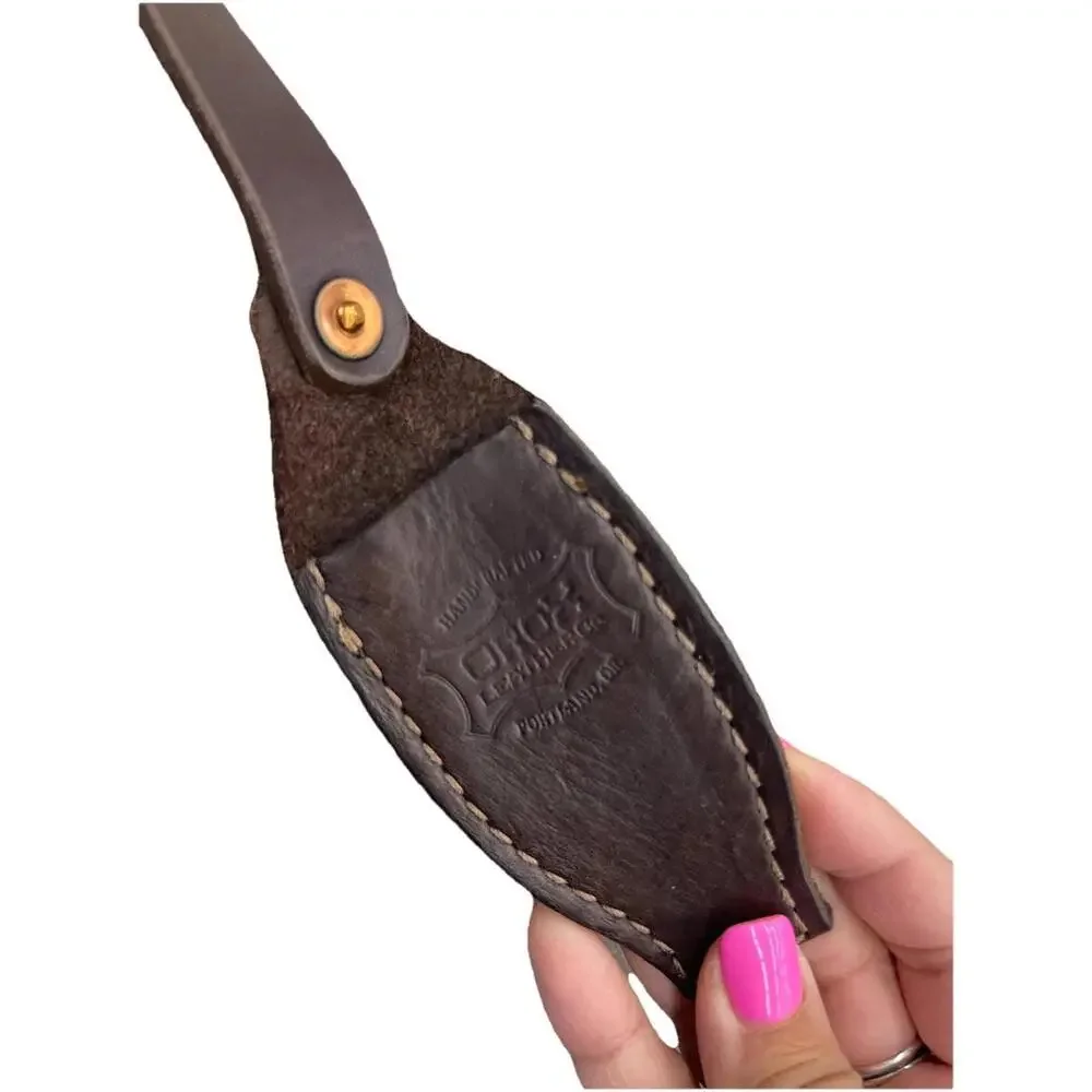 Orox Leather Co. Waxed Canvas Wine Caddy Holder Leather Handcrafted‎ H70